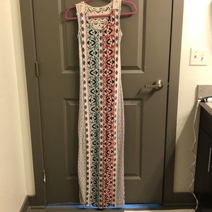 Boho Maxi dress with crochet detail